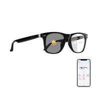 AI Translation Glasses, Smart Glasses Powered by Chat GPT, Photochromic Lenses, Support 160+ Languages, Real-Time Translation via APP, Bluetooth Glasses for Men & Women, Meeting Travel Trade (Black)