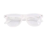 AI Translation Smart Glasses Enabled Wireless Music Playback Hands Free Calls Blue Light Blocking Lenses for Travel Business ABS Material (White)