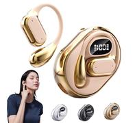 AI Translation Wireless Bluetooth 5.4 Headphones, Support 140 Languages Translation Real Time Translator Earbuds, Support Playing Music Phone Calls for Outdoor Commuting And Exercise (Gold)