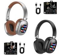 AI Translation Wireless Headphones, 2026 New Upgrade Translator Headset with Movable LCD Touch Screen, 115 Languages Real-Time Conversation for Travel, Business and Daily Use (Mix)