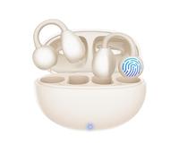 AI Translator Earbuds, Real Time 3-in-1 Translation Earbuds 144 Languages & Accents，Open-Ear Clip-On Design for Travel, Business & Multilingual Conversations (Milky White)