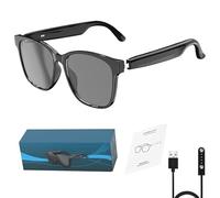 AI Translator Glasses, AI Smart Glasses, Lentes Traductores De Idiomas With 144 Languages Real Time Translation and Touch, Voice Assistant, Anti Blue Light, Great for Businees, Travel, Leaning (Black)