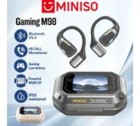 [AI Translator] MINISO M98 Wireless Headphones OWS Sports Bluetooth Earphones Gaming Headset ASMR APP Translation Earbuds IPX5 purple