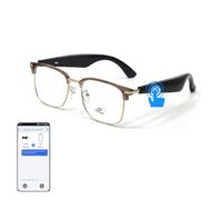 AI Translator Smart Glasses Men Women Bluetooth 5.4 Real-Time Translation Anti-Blue Light Glasses with Open-Ear Audio Wireless Bluetooth Hands Free Headset Eyeglasses for iPhone Android Office Travel