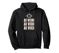 AI Veni Vidi Vici Robot Tech Conqueror Pullover Hoodie