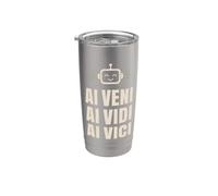 AI Veni Vidi Vici Robot Tech Conqueror Stainless Steel Insulated Tumbler