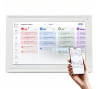 AI Voice 15.6" Smart Digital Calendar, WiFi Electronic Chart with Meal & Habit Planner, Countdown & Memo Board, Dark Mode, IPS Touch Screen