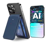 AI Voice Recorder - AI Note Taking Recording Device, Phone Wallet Card Holder Design, Transcribe & Summarize, APP Control Audio Recorder, Supports 137 Languages, for Lectures, Meetings, Calls (Blue)