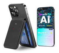 AI Voice Recorder - AI Note Taking Recording Device, Phone Wallet Card Holder Design, Transcribe & Summarize, APP Control Audio Recorder, Supports 137 Languages, for Lectures, Meetings, Calls (Black)