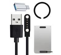 Ai Voice Recorder Charger Kit Compatible with PLAUD Note Includes Magnetic USB Charging Cable Magnet Ring USB Type-C Adapter 4 Pin Replacement for Fitness Polar Pacer Pro Ignite3 Vantage Smart Watch