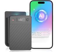 AI Voice Recorder, Free Transcribe & Summarize with AI Technology, Digital Voice Recorder w/Case, App Control, Support 101 Languages, 64GB Memory, Voice Recorder for Meetings, Calls, Black