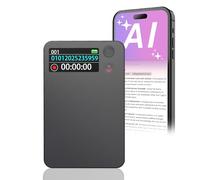 AI Voice Recorder,Powate 64 GB Recorder Transcribe Summarise and Mind-Map with AI Technology, One-Touch Recording, Noise Reduction, for Meetings, Learning, Calls, Supports 112 Languages,Black
