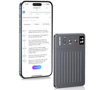 AI Voice Recorder, Voice Recorder with No Fee for Transcribe & Summarize, Empowered by ChatGPT, APP Control, Support 107 Languages, 64GB Memory, Digital Voice Recorder for Meetings, Calls, Dark Grey