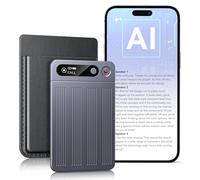 AI Voice Recorder with App Control, 64GB Audio Recorder for Lectures, Meetings & Calls, Real-Time Transcription & Summarization