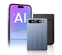 AI Voice Recorder with Playback, Free Subscription, Voice Recorder w/Case, App Control, Transcribe & Summarize by ChatGPT, Support 147 Languages, 80GB, Audio Recorder for Calls, Lectures, Meetings