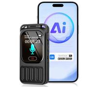 AI Voice Recorder with Real-time Transcribe Summarize, Vormooi 2" Touchscreen Digital Recorder with APP Control, 50Hrs Recording Device with Noise Reduction Password for Meetings Interviews Lectures