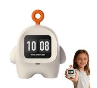 AI Voice Robot - Early Learning Interactive AI Buddy with Voice Control, 1200mAh Long Battery Ergonomic Space Bean Design, ABS Durable Smart Tutor for English, Story, Encyclopedia (White)