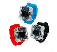AI Voice Watch Development Kit with 0.96 Inch Display, Intelligent Speech Recognition and Customizable Character Voices, Rechargeable DIY Electronics Project Board for Robotics Learning(Blue)
