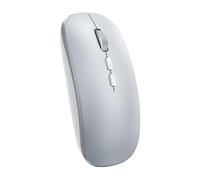 AI Voice Wireless Game Mouse, Dual Mode BT5.0 & 2.4 GHz, Voice Typing, Translation, Search, Rechargeable, 12000 DPI, Silent Cordless Mouse for Laptop, Windows, Mac OS (Classic, Sliver)