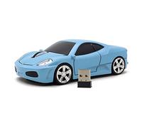 Ai5G Wireless Mouse Sports Mouse Car USB Computer Mice Optical 2.4GHz with Headlight 1600DPI for PC Laptop Mac (Blue)
