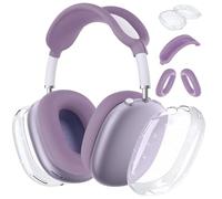 Aiaabq Case Cover for AirPods Max Headphones（2024/2020,Sparkling ColorfulClear Soft TPU Skin Anti-Scratch,Transparent Accessories Ultra Protective Cover for AirPods Max.