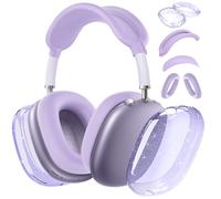 Aiaabq Case Cover for AirPods Max Headphones,Anti-Scratch Ear Pad Case Cover/Ear Cups Cover/Headband Cover/Top Pad Protector,for AirPods Max. Clear Soft TPU and Silicone,Skin Scratch Proof.