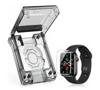 AIAIDIDIY 4 Pack Apple Watch Series Screen Protector, Paired with a '10-Second Stick' Magic Box, 46mm Soft Clear EPU Film for Apple Watch Ultra 3, Anti-Scratch Protector for Men Women