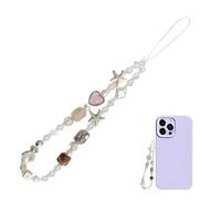 AIAIDIDIY Pearl Camera Wrist Strap, 1Pc Beaded Phone Charm with Anti-Loss Handstrap Decorative Lanyard for Phone Bag Keychain Gift for Her