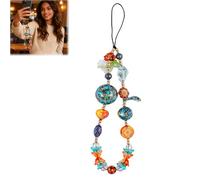 AIAIDIDIY Phone Charm Strap, 1 Beaded with Vintage Butterfly Flowers Design Wrist Strap for Phone as Chain and Decorative Accessories Chain