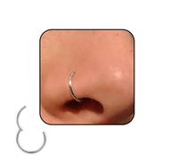 Aiailikill Nose Ring Hoop 316 Stainless Steel Nose Rings With Ring Sizers, Hinged Click Closure For Septum Ear Cartilage Piercing