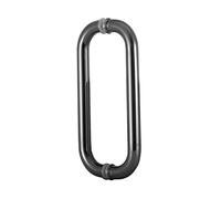 AIAMEWYT Commercial Double Sided Push Pull Glass Door Handles, Heavy Duty Easy to Install Push Bar and Pull Handle for Exit Doors (Black 63cm (24 3/4)