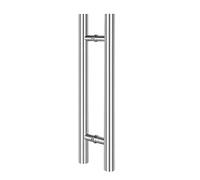 AIAMEWYT Door Handle Modern Barn Door Handle/Push Pull Door Handle/Two Sides Glass Door Handle Brushed Nickel Handles Big Handle Suitable (L:80Cm*50Cm)