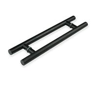 AIAMEWYT Glass Door Wood Pull Handle, Push Pull Door Bar Handle Set, Long Door Handle for Barn Door, Heavy Duty Double Side Bar Handle (Black 80 cm (31 1/2")*50 cm)