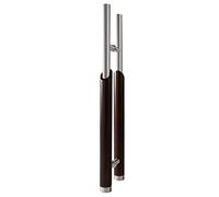 AIAMEWYT Sliding Barn Door Handle - Two-Side Design, Stainless Steel Round Sswing Entry Door Handle, Modern Push Pull Bar Handle for Front Door/Interior/External Glass Doors (Brown 100Cm(39.4In))