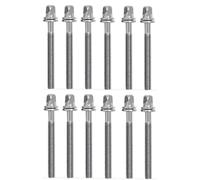AIAS 2 3/4 Inch Drum Tension Rods 12 Pack with Washers | Replacement Tuning Screws for Snare and Tom Drums