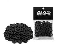 AIAS Black Nylon Tension Rod Washers - 100 Pack Drum Hardware Replacement for Snare, Tom & Bass Drums - Smooth Tuning, Vibration Dampening & Hardware Protection