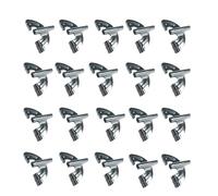 AIAS Vintage Butterfly Bass Drum Claws - 20 Pack Chrome Drum Claw Hooks for Kick Drum Hoops, Acoustic Drum Hardware, Fits Standard & T-Style Tension Rods