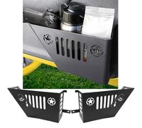 AIAUTOAIEV Metal Front Door Storage Box Grille Hollowed-Out Pattern Side Insert Organizer Box Pockets for 2007-2018 Jeep Wrangler JK 2/4 Door Grille Front Face Design (JK-FRONT-DOOR)