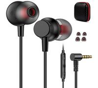 AIAUXAI 3.5mm Wired Earbuds Earphones for iPad/iPod/Phone/Laptops PC,Black | Noise Cancelling In-ear Wired Headphones,HiFi Stereo 3.5mm Plug with Microphone Volume Control for Samsung A15 A14 MP3 School