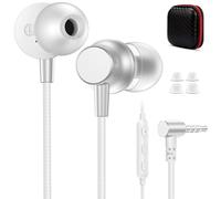 AIAUXAI 3.5mm Wired Earbuds Earphones for iPad/iPod/Phone/Laptops PC,White | Noise Cancelling In-ear Wired Headphones,HiFi Stereo 3.5mm Plug with Microphone Volume Control for Samsung A15 A14 MP3 School
