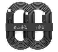 AIAUXAI 45W USB C Cable 1.8M2Pack for Samsung Charger Fast Charging Cord 5A | for Samsung Galaxy S26 S25 S24 S23 Ultra FE Z Fold 7 A16 A17 Tab S10 S9 A9 A56 A37 A36/iPhone 17 16 Phone Charger Cable,Black