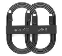 AIAUXAI 45W USB C Cable 1M 2Pack for Samsung Charger Fast Charging Cord 5A | for Samsung Galaxy S26 S25 S24 S23 Ultra FE Z Fold 7 A16 A17 Tab S10 S9 A9 A56 A37 A36/iPhone 17 16 Phone Charger Cable,Black