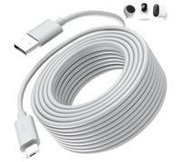 AIAUXAI Micro USB Cable 10M, Power Extension Cable Charging Cord,White | for Eufy/Mi 360° 2K Pro/C300 Smart Camera/EZVIZ/Wyze Cam V3 V4 Pan/Blink,Extra long Security Cameras Micro USB Charging Cable