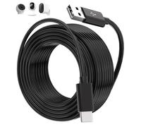 AIAUXAI USB C Cable 8M,Extra Long Power Extension Cable Compatible with Mi Camera 2K Security Camera,Ring Pan-Tilt,for CCTV YESKMO eufy, USBA to USB C Charging Cord for Security Cameras,White
