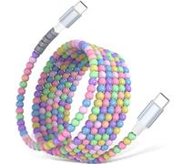 AIAUXAI USB C to USB C Cable 2M Beaded Phone Charger 60W Fast Charging Cord