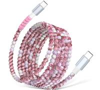 AIAUXAI USB C to USB C Cable 2M Beaded Phone Charger 60W Fast Charging Cord