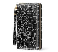 Aiawoxc Womens Wallet, RFID Wristlet Wallets for Women, Ladies Clutch Purses, Large Travel Card Holder with Phone Holder, Fashion Alphabet