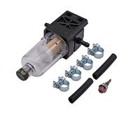 AIB2C Fuel Filter Separator for Webasto/Espar Heaters, 6MM Inlet/Outlet, Clear Collection Bowl, Screw Drain Plug