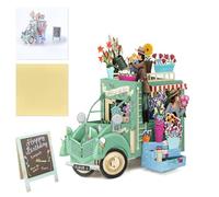 AIBAOBAO 3D Pop Up Happy Birthday Card Handmade Float Pattern Card, Flowers Cart Greeting Card, Folded Happy Birthday Greeting Card with Envelope for Women, Men, Family, Friend, Girl, Boy