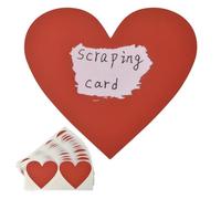 AIBAOBAO 50PCS Big Heart Shape Scratch Off Stickers Labels, Scratch Stickers Self Adhesive Peel for You Small Business, Girls Gift, Make Your Own Cards, DIY, Notes, Reveal Games,Baby Gift
